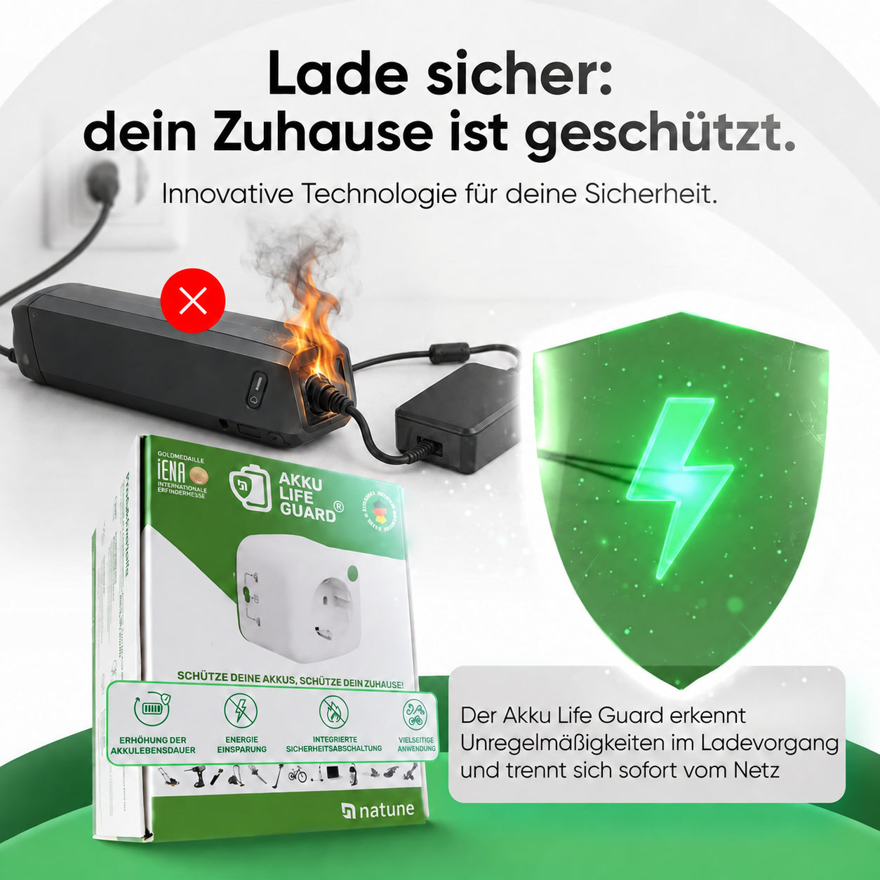 fahrrad akku sicher laden Life Guard für E-Bike Akku Optionen:Option 1 (inklusive Versandmaterialien) Pack: Schnellladegerät Bosch 6A Dekoration Weihnachten