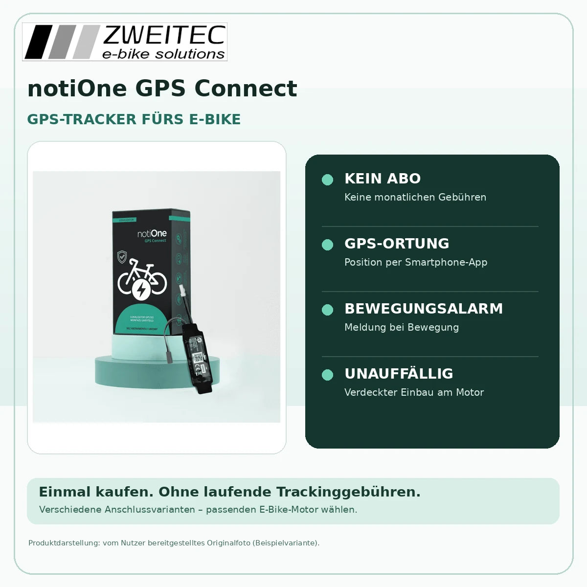notiOne GPS Connect – E-Bike GPS Tracker ohne Abo