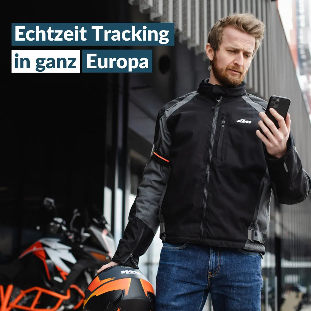 PowUnity 4G +Goodie Biketrax für Motorräder | GPS-Tracker für Motorräder (Diebstahlalarm, Live-Tracking, Routentagebuch)