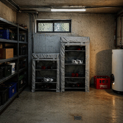 VLITEX Akku-Safe Regal  mit Brandschutzhaube von ZWEITEC