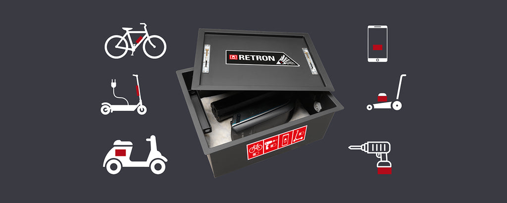 RETRON BOX – feuerfeste Akku-Schutzbox für E-Bike-Akkus