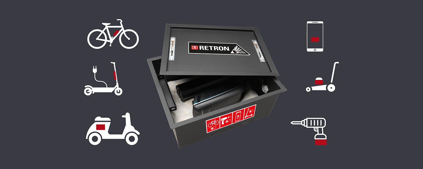 RETRON BOX – feuerfeste Akku-Schutzbox für E-Bike-Akkus