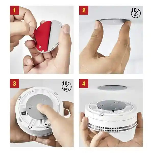 Magnetbefestigung Rauchwarnmelder Bilderanleitung