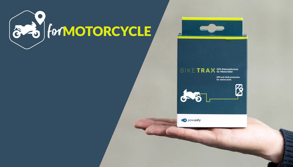 PowUnity 4G +Goodie Biketrax für Motorräder | GPS-Tracker für Motorräder (Diebstahlalarm, Live-Tracking, Routentagebuch)