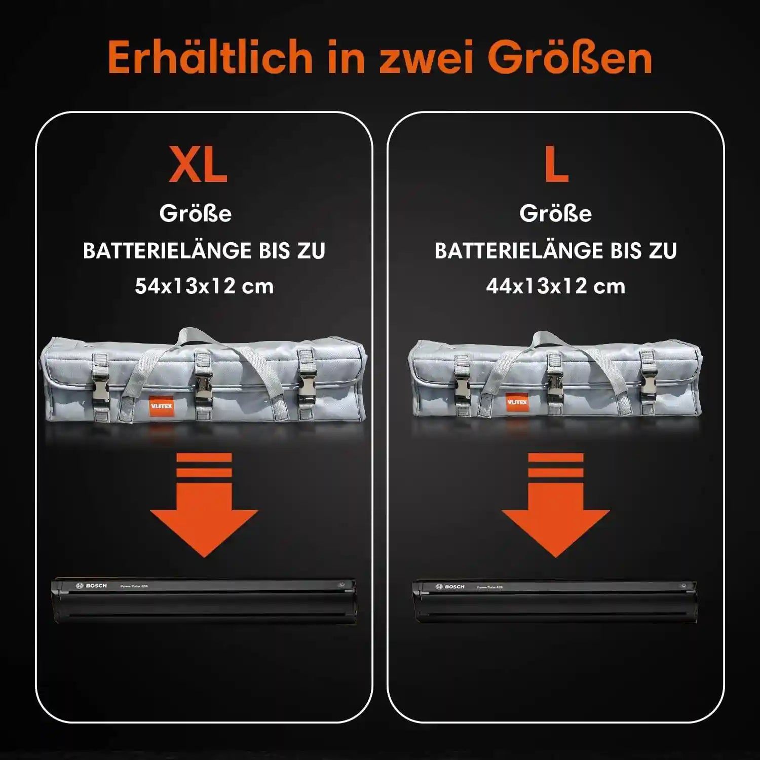 Vlitex Tasche Vergleich L und XL